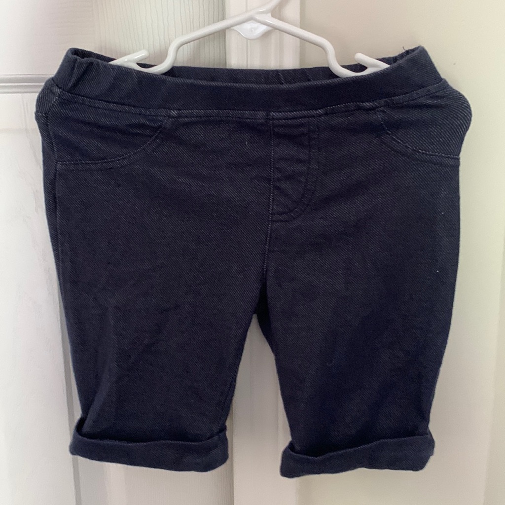 Stretchy Denim Bermuda Shorts